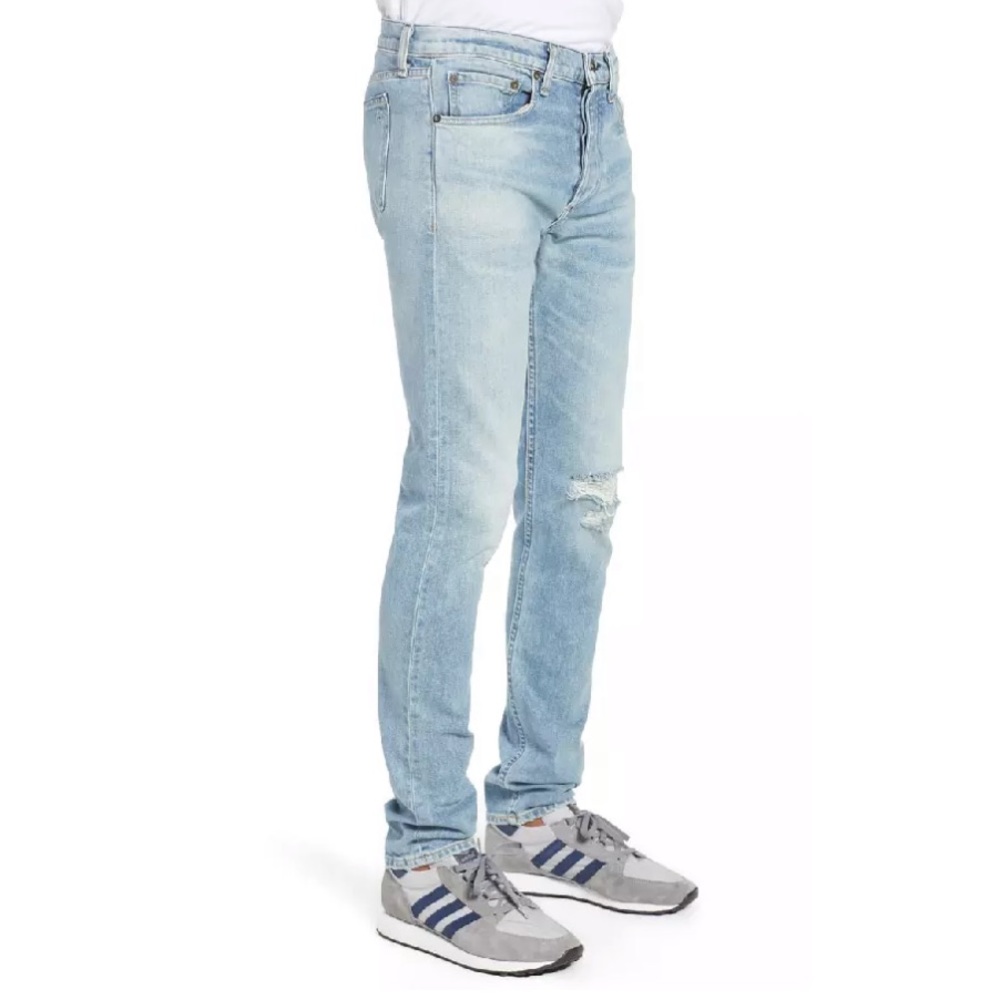 NEW Rag & Bone Fit 2 Slim Fit Ripped Blue Jeans 32 - Picture 2 of 6